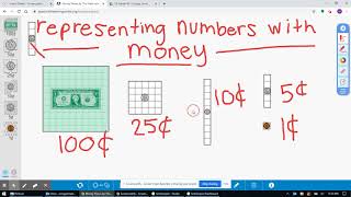 Representing numbers with money using the mathlearningcenter.org website