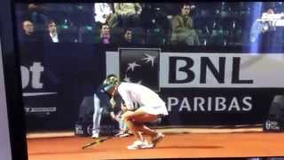 WTA Rome 2011 Azarenka injury vs Sharapova