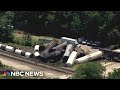 Evacuations ordered after freight train derails in Chicago suburb