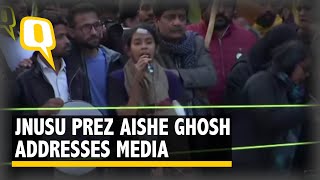 JNUSU President Aishe Ghosh Speaks in Jamia Millia Islamia