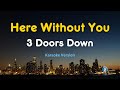 Here Without You (Karaoke Version) – 3 Doors Down | Rock Ballad Karaoke with Lyrics