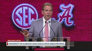 Alabama Head Coach Nick Saban announces retirement