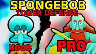 I went NOOB to PRO in Spongebob Tower Defense (Roblox)