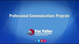 Professional Communications Program | Fox Valley Technical College