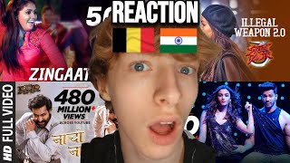 Belgian Reacts to Viral Indian Dance Songs! 🇮🇳 | Zingaat, Naacho Naacho & More!