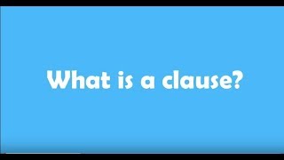 What is a clause?