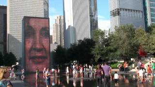 USA - Downtown Chicago-Crown Fountain