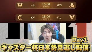 キャスター杯日本代表の試合見逃し配信 day1