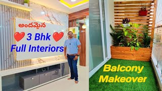 2 #hometour అందమైన 3bhk ఫ్లాట్ ఇంటీరియర్ డిజైనింగ్ #interiordesign  @Neelus Home Interiors.2 #