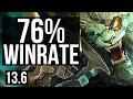 RENGAR vs RAMMUS (JNG) | Rank 3 Rengar, 76% winrate, 1.6M mastery, 9/2/7 | TR Challenger | 13.6