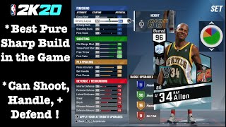 NBA 2K20 Best Pure Sharp Build: Overpowered Pure Sharpshooter DEMIGOD Build How to make Best Builds