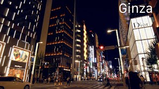 夜の銀座散歩/Ginza night  walk【4K】