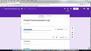 Google Form to Create Parent Communication Log to Sheets