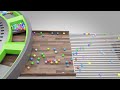 18 200 colorful balls marble run loop animation v11