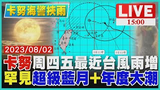 【1500卡努海警挾雨】卡努周四五最近台風雨增　罕見「超級藍月+年度大潮」LIVE