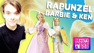 Rapunzel Barbie \u0026 Ken - Doll Review - Beauty Inside A Box