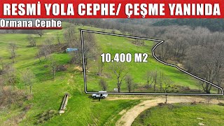 1723- Gönen'in Harika Köyünde Yanında Çeşmesi Olan 10.400 m2 Resmi Yola Cephe Tarla |