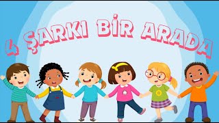 Beş duyu organımız vardır - Bizim adımız şekiller - Renkleri öğreniyorum -Taşıtlar|4 Şarkı bir arada