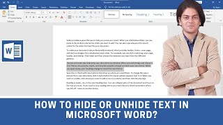 How to hide or unhide text in Microsoft word?