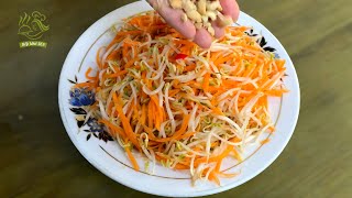 Cách Làm Nộm Giá Đỗ Ngon Giòn Sần Sật Thanh Mát Ai Cũng Làm Được | Bếp Nhỏ 365