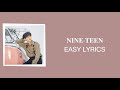 SEVENTEEN (세븐틴) - 9 TEEN EASY LYRICS