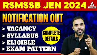 RSMSSB JEN Vacancy 2024 | RSMSSB JE Vacancy, Syllabus, Eligibility, Exam Pattern | Full Details