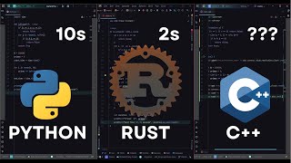 Python vs Rust vs C++ Speed Comparison