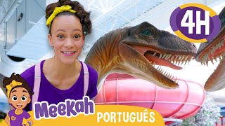 Meekah aprende sobre dinossauros no museu!! | 4 HORAS DE BLIPPI! | Blippi Brasil | Videos Educativos