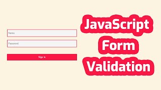 JavaScript Form Validation | Validate Login | JavaScript Tutorial In Bangla | javascript Project