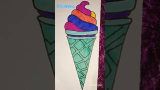how to draw icecream#art#satisfying2024art education#shorts