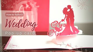 How to make 3D wedding pop up card DIY | Paper Soul Craft