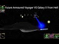 Future Armoured Voyager VS Galaxy Class X From Hell | Both Sides | Star Trek Bridge Commander Battle