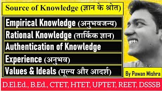 Sources of Knowledge । Empirical Knowledge । Rational Knowledge । ज्ञान के स्रोत । B.Ed.। M.Ed.।