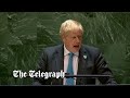 Boris Johnson calls for 'humanity to grow up' and face climate change