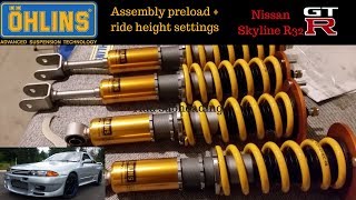 Ohlins Road and Track DFV Coilover Suspension set up.