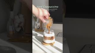 【Home Cafe】Iced Cappuccino　アイスカプチーノでおうちカフェ #shorts