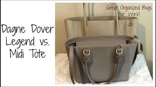 Dagne Dover Legend Tote vs. Midi Tote | Review, Comparison, Modeling Shots | Bag For Work