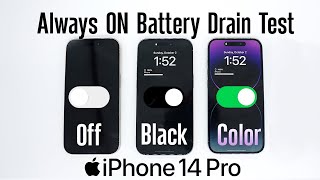 iPhone Always ON Black vs Color vs OFF - Battery Drain Test