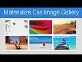 Materialize Css - responsive image gallery