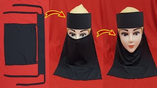 Canvas Forehead Nosepiece Cutting and stitching/ Single Layer Nosepiece DIY/ full coverage Niqab DIY