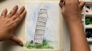 Watercolor painting | Pisa | Italy