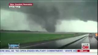 Amazing Video of DOUBLE Tornado Touching Down in Nebraska