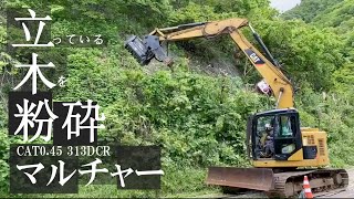 CAT 0.45 313DCRマルチャー仕様　【立木粉砕作業】