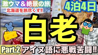 【北海道周遊4日間の旅②】旅先で見つけた『白老』の穴場スポットや絶品グルメを紹介します！｜４K｜#60｜2024年11月12日｜