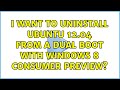 Ubuntu: I want to Uninstall Ubuntu 12.04 From A Dual Boot With Windows 8 Consumer Preview?