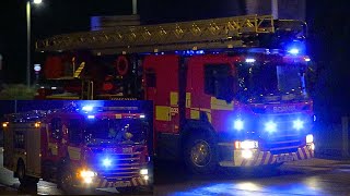 Lymm Rosenbauer Aerial Ladder Platform ALP \u0026 Pump Responding | Cheshire Fire \u0026 Rescue Service