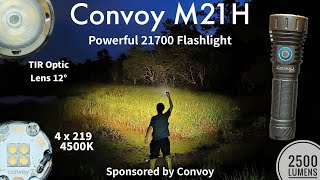 NEW Convoy M21H 4 x 219 4500K R9080 TIR 12° vs M21H XHP70.3 Hi 4000K High CRI