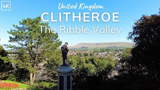 Clitheroe Walking Tour 4K - English Country Town and Castle 2024 - The Ribble Valley (60fps)