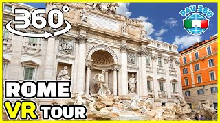 Rome tourism |Virtual guided tour of Rome 360 VR Video | Trevi Fountain in Italy