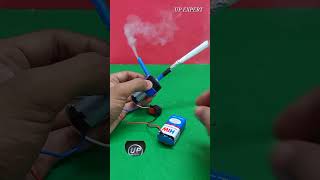 how to Make Mini Smoke machine With DC Motor 9v Battery at Home #shorts #experiment